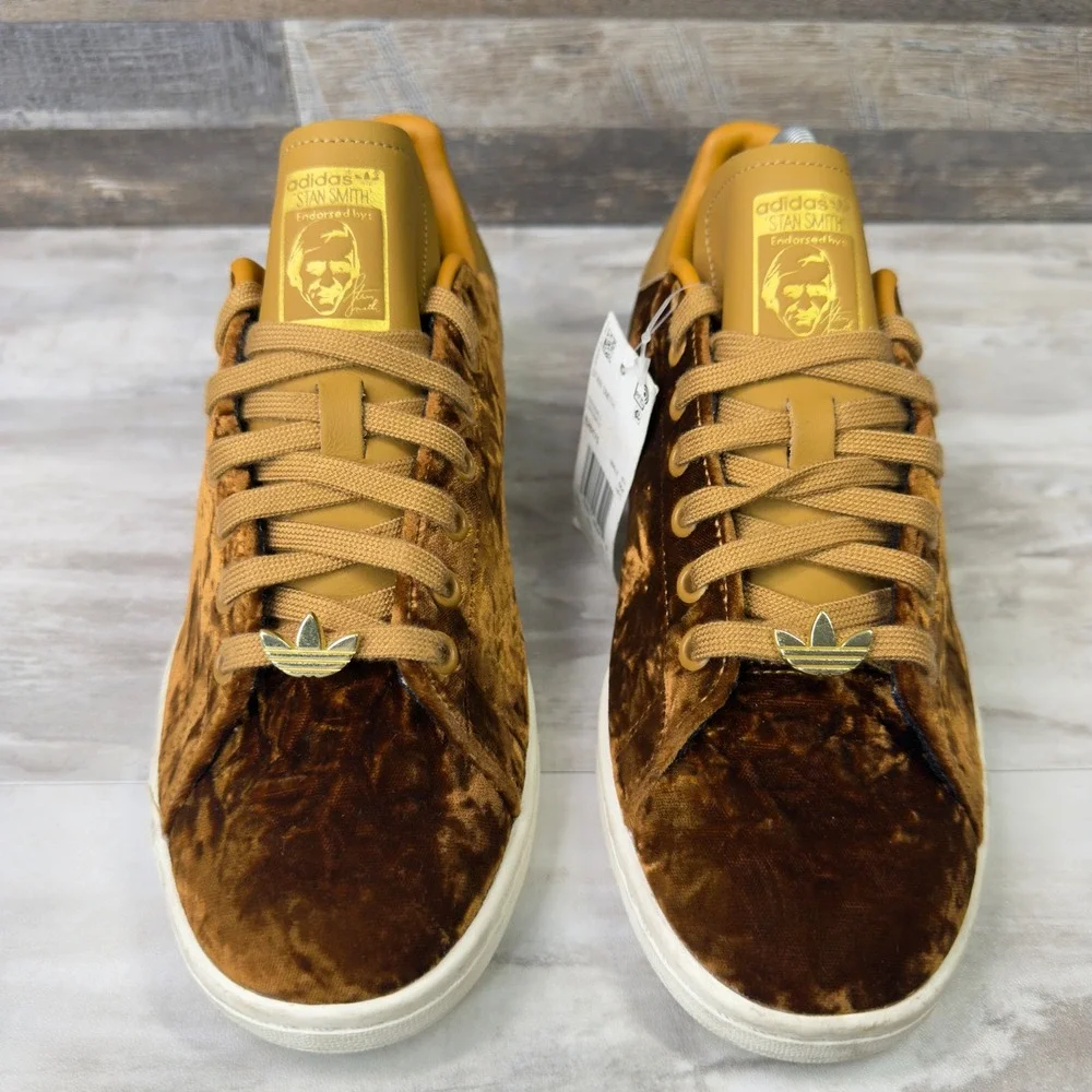 Adidas Stan Smith Mens Size 7 Velvet Sneakers Mesa Brown EH0175